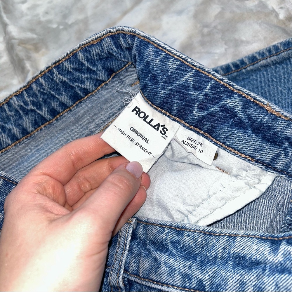 Rolla’s Original High-Rise Straight Brad Worn Jeans - Picture 3 of 5